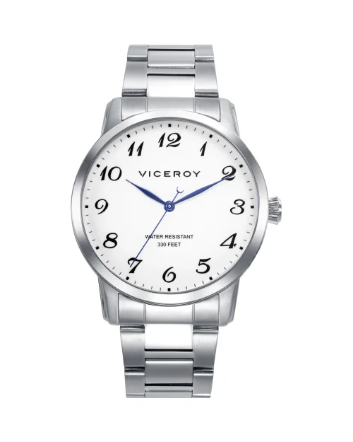 Biały zegarek męski Viceroy Grand 41145-05 ze stali szlachetnej