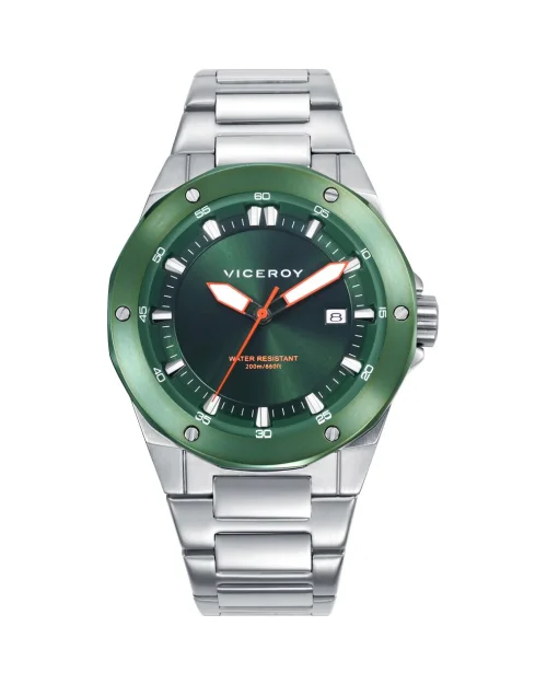 Montre pour hommes Viceroy Heat 46851-67 en acier inoxydable IP vert