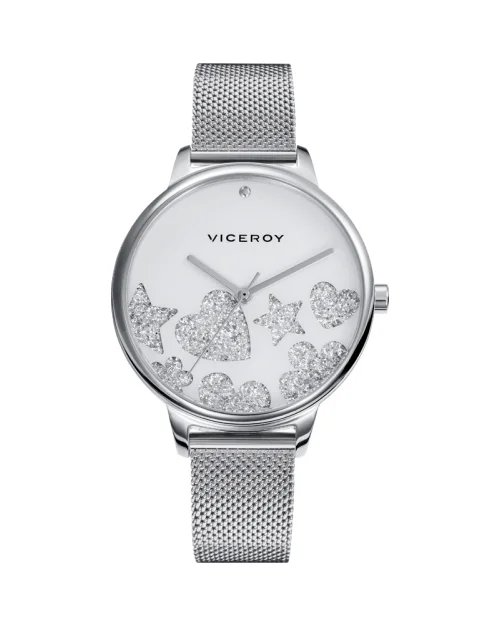Orologio da donna Viceroy Kiss 461142-00 placcato in argento