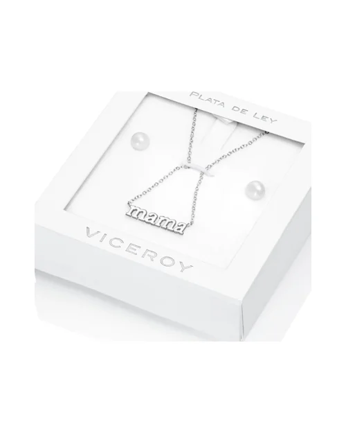 Set örhängen och hänge Viceroy 5030K000-60 Kvinna Pärla Silver