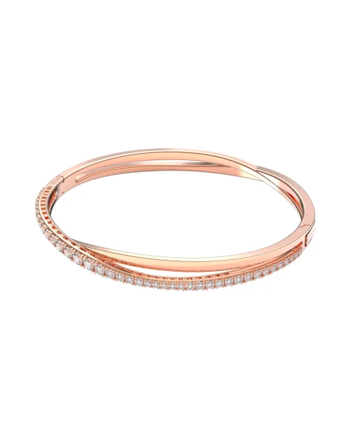 Bracelet torsadé Swarovski 5620552 ton or rose