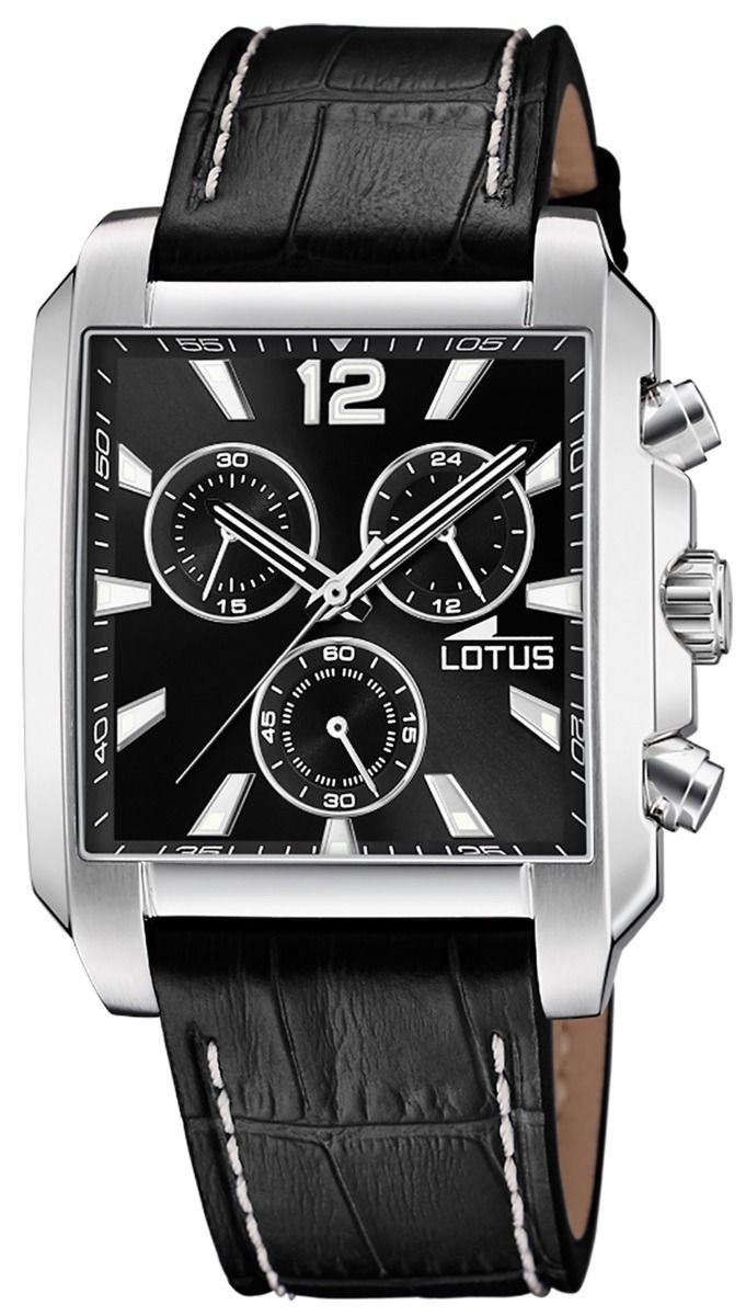 Reloj multifunción deportivo de hombre Lotus 15641/1, correa de cuero.